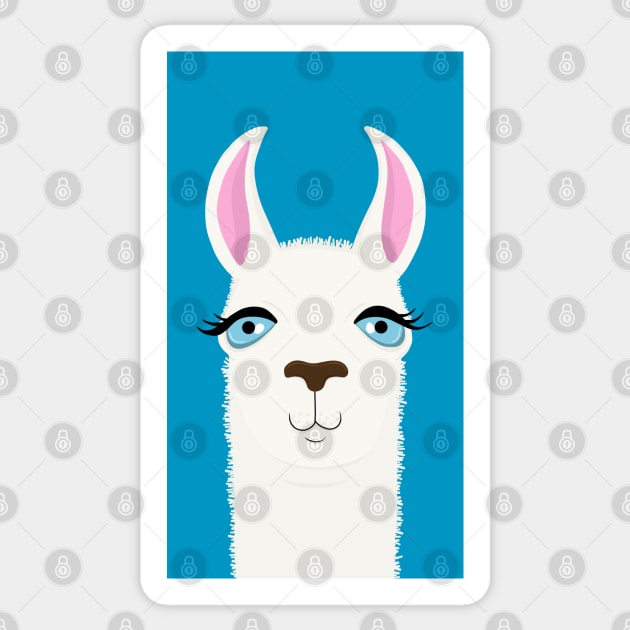 Llama Sticker by valentinahramov